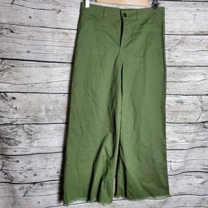 Anna Cai Olive Button Front Pants Size M.Waist approx: 14.5 inches Inseam app
